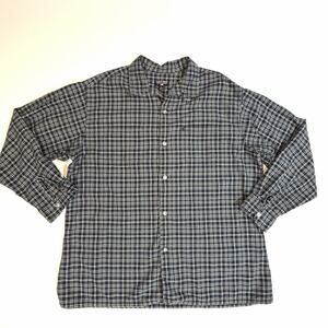 Polo Ralph Lauren Jeans Company Plaid Flannel Shirt Mens XL Blue Green Y2K